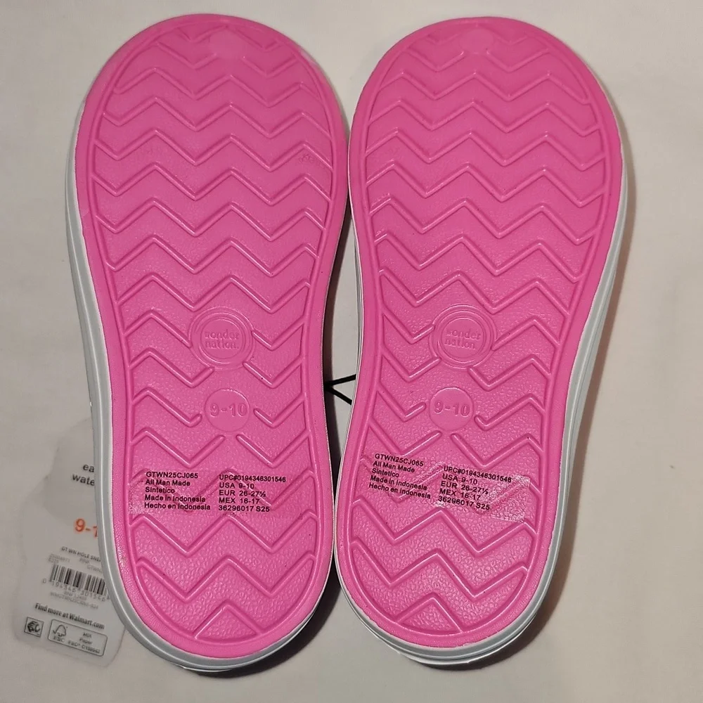 Wonder Nation Toddler Girls 9-10 EVA Water Sneakers New